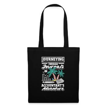 Voyager à travers les journaux d’un comptable - Sac en tissu - noir - Devant