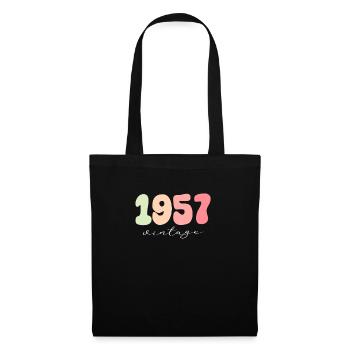 Vintage Vintage 1957 Birthday - Tote Bag - black - Front