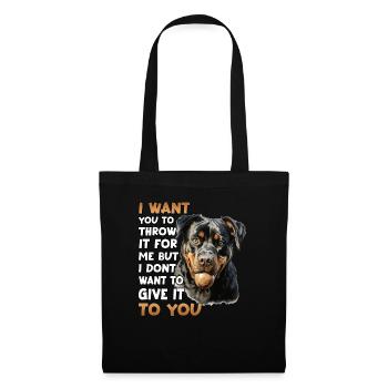 Porte-chien Rottweiler T pour les propriétaires - Sac en tissu - noir - Devant
