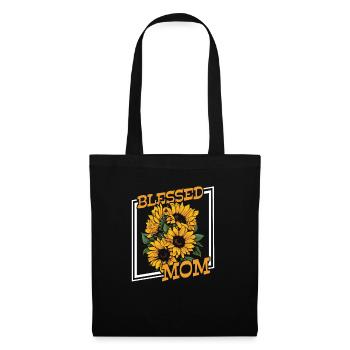 Sonnenblumen Mama Sunflower Mom - Stoffbeutel - Schwarz - Vorne