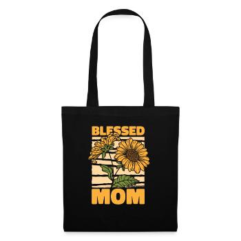 Sonnenblumen Mama Sunflower Mom - Stoffbeutel - Schwarz - Vorne