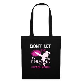 Karate Girl Martial Arts Women Karate Kick - Stoffbeutel - Schwarz - Vorne