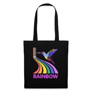 Arc-en-ciel - Sac en tissu - noir - Devant