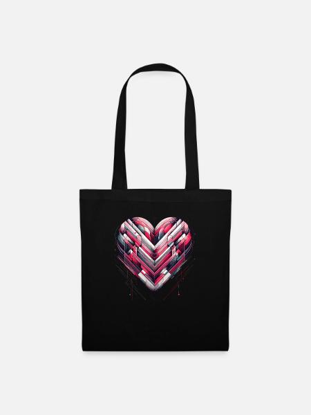Futuristic Heart - Tote Bag - black