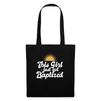 Cette jeune fille vient d’être baptisée religieuse chrétienne - Sac en tissu - noir - Devant