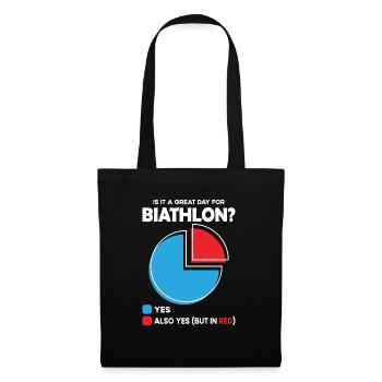 Est-ce un grand jour pour le biathlon ? - Sac en tissu - noir - Devant