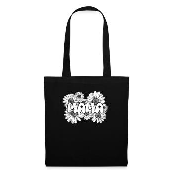 Gänseblume Mama Mutter Daisy Mom - Sac en tissu - noir - Devant