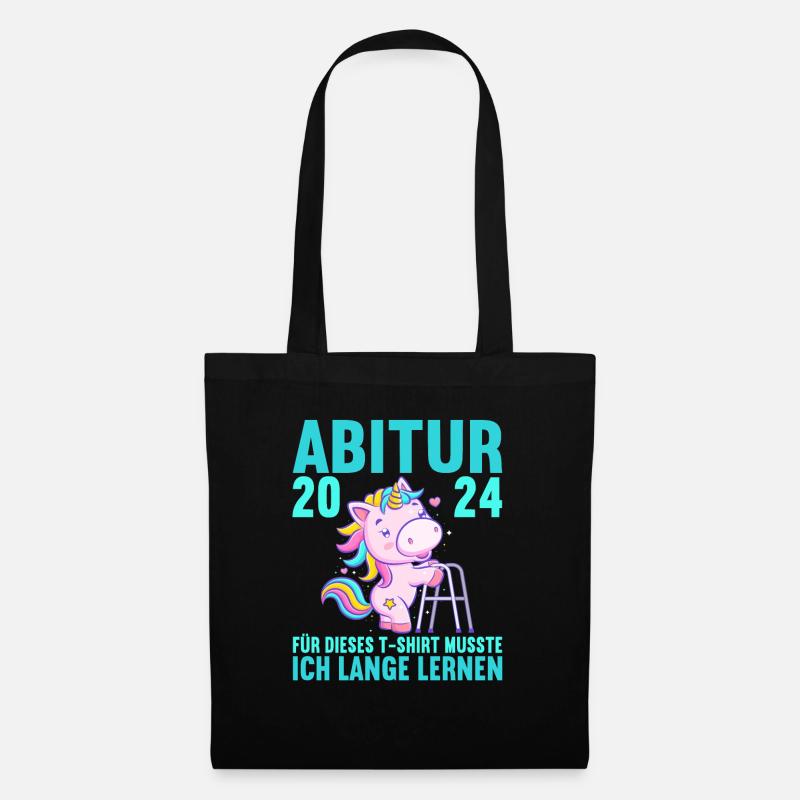 Abitur Junge Mädchen Abi Abitur 2024 - Stoffbeutel - Schwarz