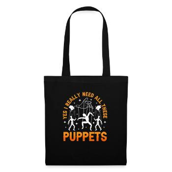 Marionnettiste, marionnettiste - Sac en tissu - noir - Devant