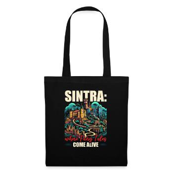 Sintra Portugal Voyage Vacances Pays Portugais - Sac en tissu - noir - Devant