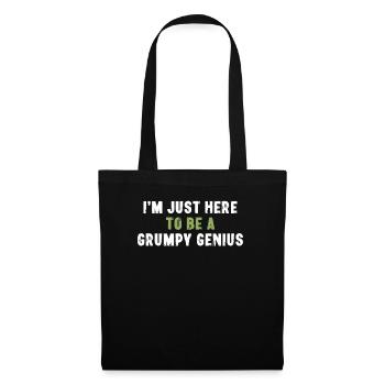Je suis juste là pour être un sarcasme de génie - Sac en tissu - noir - Devant