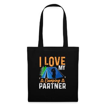 Husband And Wife Camping Partner Couple Matching - Tote Bag - black - Front