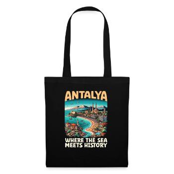Antalya Turquie Voyage Vacances J’aime la Turquie - Sac en tissu - noir - Devant