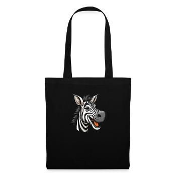 Zèbre - Sac en tissu - noir - Devant