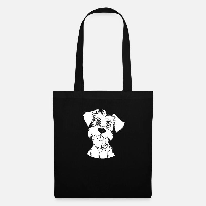 Schnauzer - Stoffbeutel - Schwarz