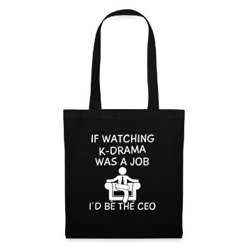 K-Drama Liebhaber Lustig KDrama Mutter - Stoffbeutel - Schwarz - Vorne