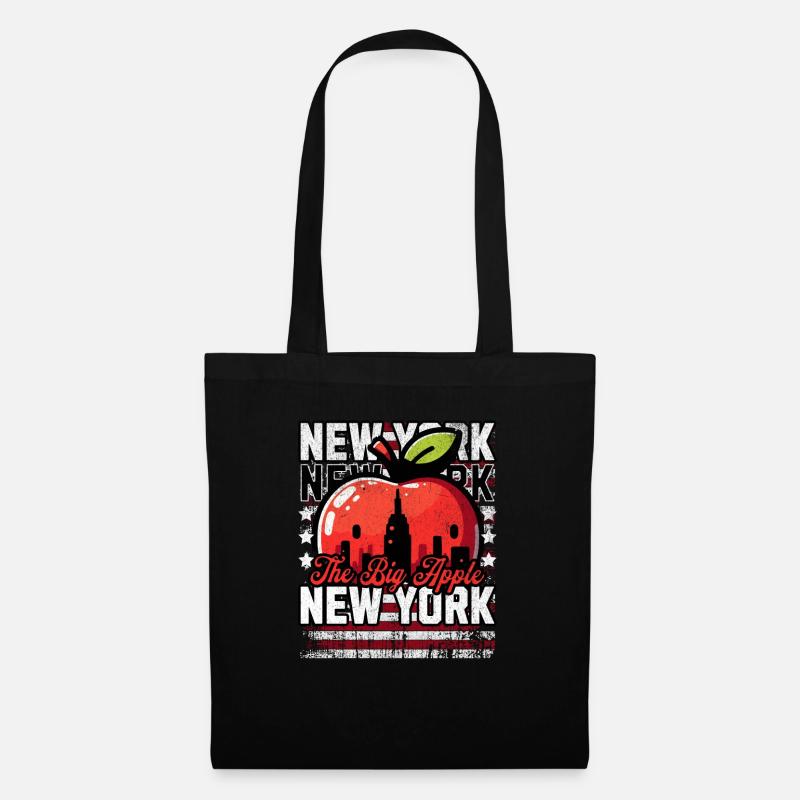New York Der Big Apple - Stoffbeutel - Schwarz