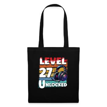 Gaming Birthday Level 27 Unlocked Gamer - Tote Bag - black - Front