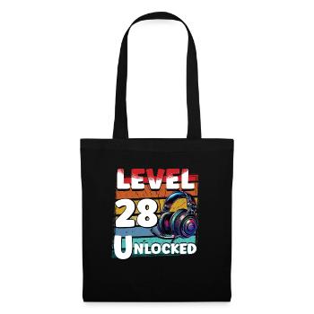 Gaming Birthday Niveau 28 Joueur débloqué - Sac en tissu - noir - Devant