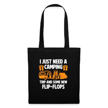 Camping Flip Flops Camper Nature Outdoor - Tote Bag - black - Front