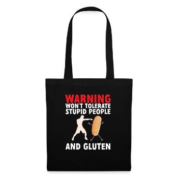 Sans gluten Intolérance au gluten - Sac en tissu - noir - Devant