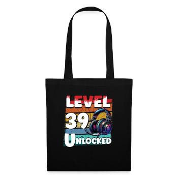 Gaming Birthday Niveau 39 Joueur débloqué - Sac en tissu - noir - Devant
