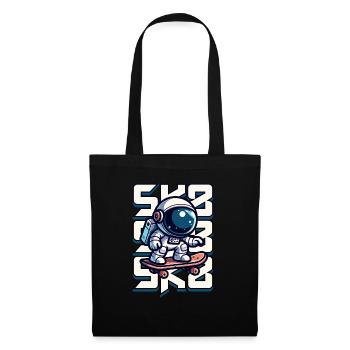 Astronaute Skatboarding - Sac en tissu - noir - Devant