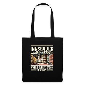 Innsbruck Autriche Voyage Vacances Autrichien - Sac en tissu - noir - Devant