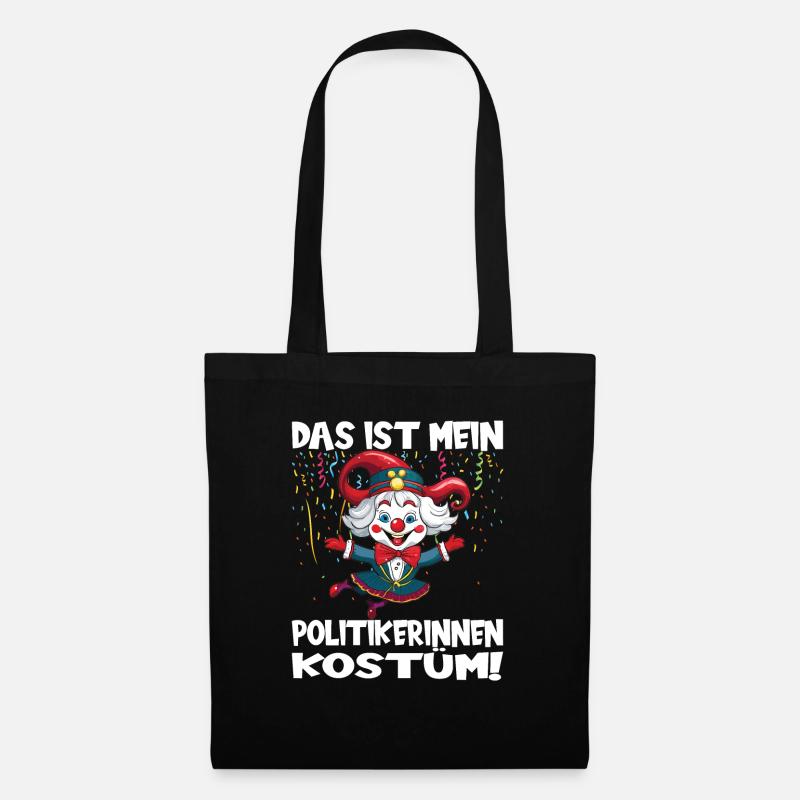 Karneval Kostüm Fasching Fastnacht - Stoffbeutel - Schwarz