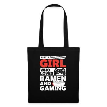 Ramen Und Gaming Japan Anime Manga Otaku - Stoffbeutel - Schwarz - Vorne