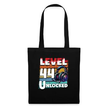 Gaming Birthday Level 44 Unlocked Gamer - Tote Bag - black - Front