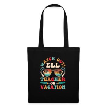 Professeur d’anglais Apprenant d’anglais Professeur d’anglais ELL - Sac en tissu - noir - Devant