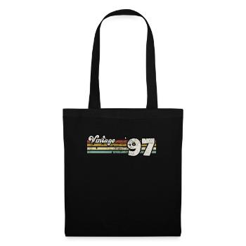 Rétro Anniversaire Né En 1997 Slogan Phrase Citation - Sac en tissu - noir - Devant