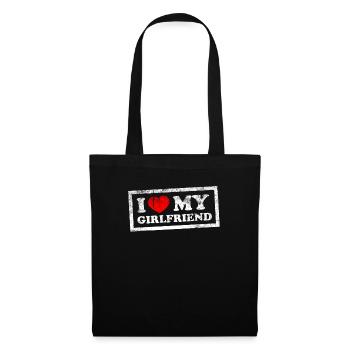 I Love My Girlfriend - Tote Bag - black - Front