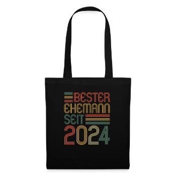 Meilleur mari depuis 2024 1er anniversaire de mariage - Sac en tissu - noir - Devant