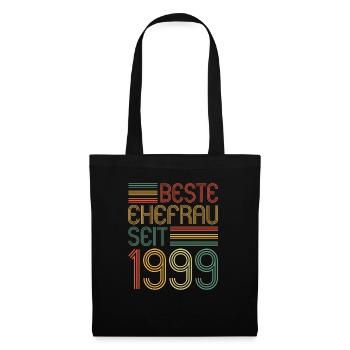 Best wife since 1999 25th wedding anniversary - Tote Bag - black - Front