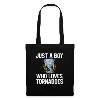 Drôle Tornade Hurricane Weather Chaser - Sac en tissu - noir - Devant