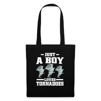 Drôle Tornade Hurricane Weather Chaser - Sac en tissu - noir - Devant