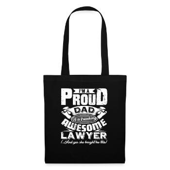 Lawyer Proud Dad Of Awesome Lawyer - Tote Bag - black - Front