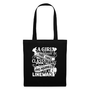 Lineman Married To A Lineman - Tote Bag - black - Front
