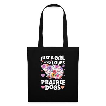 Funny Prairie - Chien amant drôle de rongeur - Sac en tissu - noir - Devant