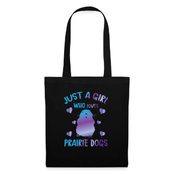 Funny Prairie - Chien amant drôle de rongeur - Sac en tissu - noir - Devant