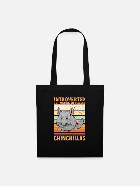 Chinchilla - Stoffbeutel - Schwarz