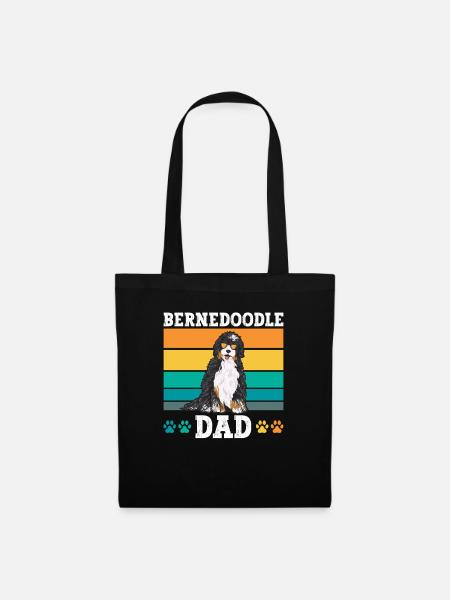 Bernedoodle Hund - Stoffbeutel - Schwarz