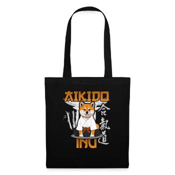 aikido inu akita inu funny aikido japanese mma - Tote Bag - black - Front
