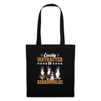 Bernedoodle Hund - Stoffbeutel - Schwarz - Vorne