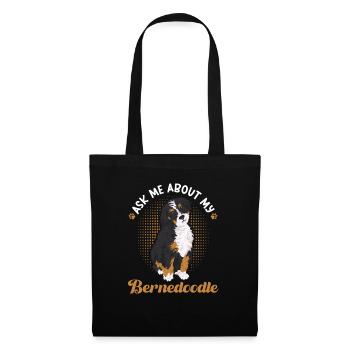 Bernedoodle Dog - Tote Bag - black - Front