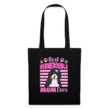 Chien Bernedoodle - Sac en tissu - noir - Devant