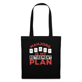 Cadeau pour les fans de Mahjong - Sac en tissu - noir - Devant