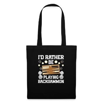 Board Game Funny Backgammon - Tote Bag - black - Front